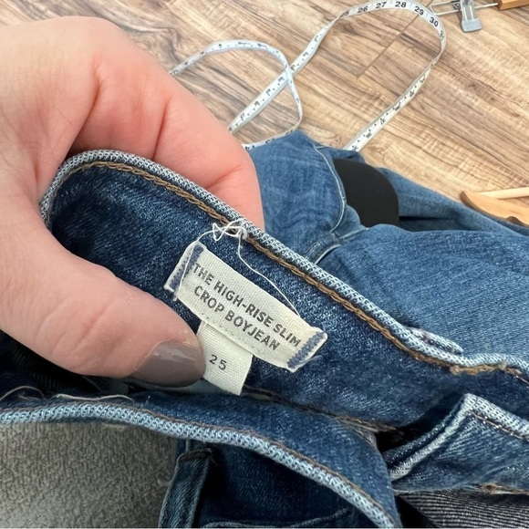 Madewell The High-Rise Slim Boyjean Crop in Barksdale Wash - Picture 11 of 14